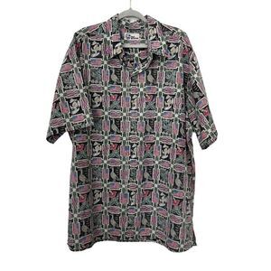 Reyn Spooner Mens‎ Shirt Size 3XL Hawaiian Short Sleeve Patriotic 4th Of July